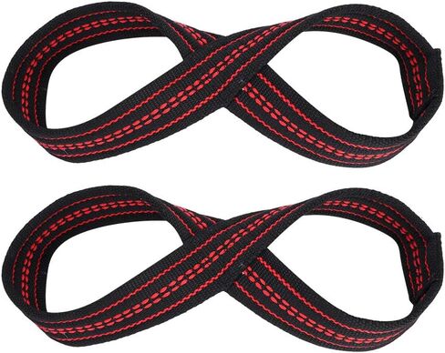 Lifting Wrist Straps Padded Nylon "8" Shaped Weight Lifting Straps Hand Protective Wraps Unisex Gym Training Support Accessories for Weightlifting Powerlifting Grip Bodybuilding, 1 Pair(S) in Saudi Arabia