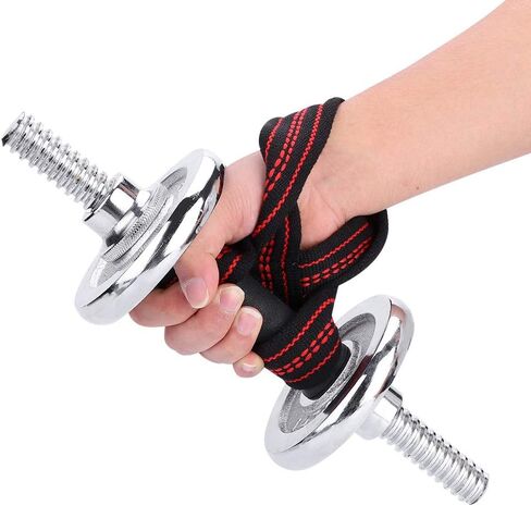Lifting Wrist Straps Padded Nylon "8" Shaped Weight Lifting Straps Hand Protective Wraps Unisex Gym Training Support Accessories for Weightlifting Powerlifting Grip Bodybuilding, 1 Pair(S) in Saudi Arabia