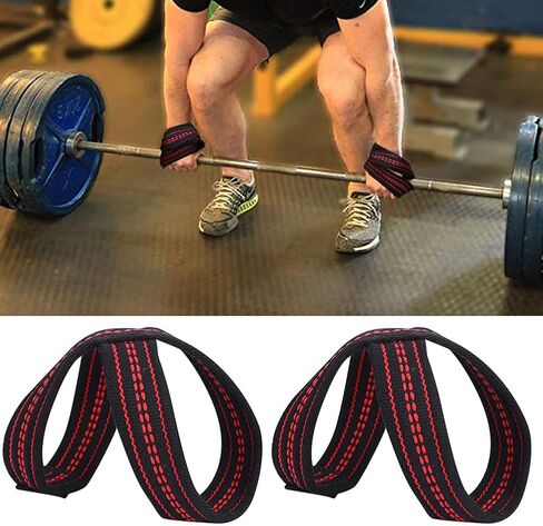 Lifting Wrist Straps Padded Nylon "8" Shaped Weight Lifting Straps Hand Protective Wraps Unisex Gym Training Support Accessories for Weightlifting Powerlifting Grip Bodybuilding, 1 Pair(S) in Saudi Arabia
