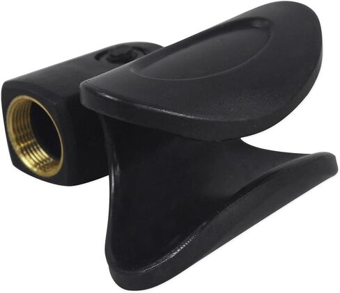 Generic استبدال مشبك الميكروفون MZQ1 لجهاز إرسال محمول بنظام الميكروفون اللاسلكي Sennheiser EW 100، مع محولات براغي 5/8 ذكر إلى 3/8 أنثى، أسود، عبوتان in Saudi Arabia