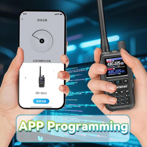 BAOFENG UV5RMINI Two Way Radio NOAA Weather Radio Dual PTT 999CH Survival Radio APP Programming Copy Frequency Ham Radio in Saudi Arabia