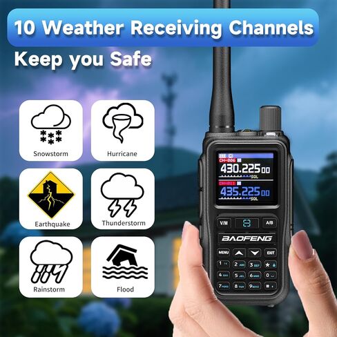 BAOFENG UV5RMINI Two Way Radio NOAA Weather Radio Dual PTT 999CH Survival Radio APP Programming Copy Frequency Ham Radio in Saudi Arabia