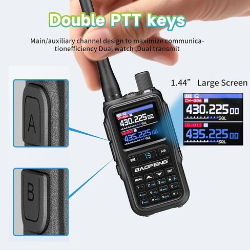 BAOFENG UV5RMINI Two Way Radio NOAA Weather Radio Dual PTT 999CH Survival Radio APP Programming Copy Frequency Ham Radio in Saudi Arabia