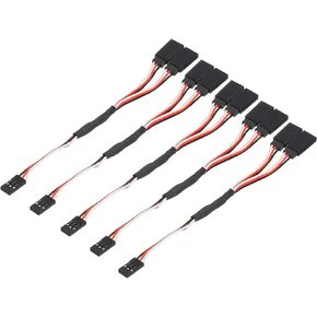 MECCANIXITY 1pcs 3-Pin Y Servo Extension Cable Cord Connector Lead Wire Male to Female 5.9inch 26AWG 30-Cores Servo Receiver Wire for RC Model Aircraft