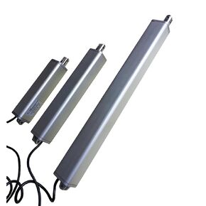 12V DC 18 inch Stroke Linear Actuator Electric Cylinder with Mounting Brackets Max Force 44 pounds High Speed 1.8" per sec Square Tube 7/4"(W) x7/4"(H) (Slotted Shaft End)