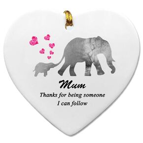 Elephant Mother And Child Ornament Mothers Day Gift Present Idea Mom Baby Mum Gift Heart Keepsake Gift From Son From Daughter Mother And Daughter with Gift Box