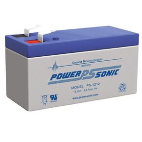 Power Sonic PS-1212 Rechargeable Sealed Lead Acid Battery 12V 1.4AH for General Purpose, Medical, Emergency Lighting, Fire and Security with F1 Terminals