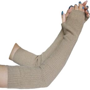 Share Maison Women's Arm Warmers with Thumb Hole Winter Fingerless Stretchy Cashmere Wool Long Gloves Sleeves