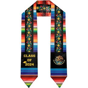HSELOGI Mexican Graduation Stole Class of 2024,Mexican Sarape Graduation Sash Scarf,Gift for Graduation's Day 72" Long in Kuwait