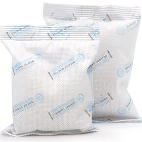 Wisesorb 6Pcs 100 Gram Silica Gel Packets, White Dessicant Beads Packets for Storage, Pure and Safe Silica Gel Desiccant Packs, Moisture Absorber Silica Gel Beads Packs for Moisture Control