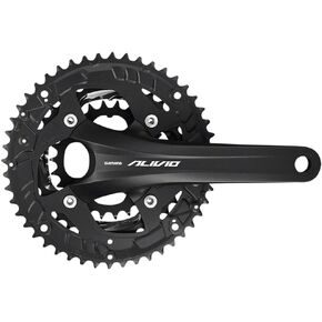 Shimano Alivio FC-T4060 Crankset - 175mm, 9-Speed, 44/32/22t, 104/64 BCD, Hollowtech II Spindle Interface, Black in Saudi Arabia