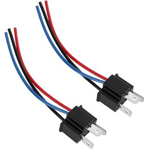 Bittwee Headlight Wire Socket Connector, 2 Pcs H4 Male/Female Power Plug, 3 Wire Way Automotive Waterproof Electrical Connectors, Light Holder Wiring Pigtail Adapter, Fit for Truck Marine
