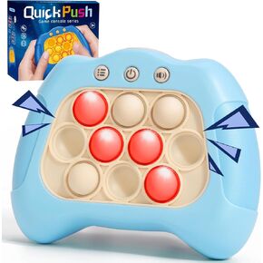 لعبة AOTIBO Fast Push Pop Game It Light Up Fidget Toys للأطفال البالغين، لعبة محمولة للأطفال من سن 6 إلى 12 عامًا، لعبة الضغط على الفقاعات السريعة، ألعاب السفر هدايا عيد الميلاد للأولاد والبنات من سن 8 إلى 12 عامًا (وردي)