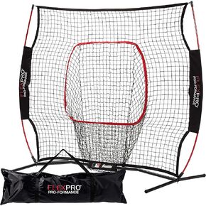 شبكة دعم التدريب MLB Flexpro من Franklin Sports وهدف التصويب - شبكة تدريب البيسبول والكرة اللينة
