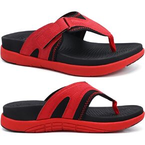 COFACE Mens Sandals with Arch Support Sport Recovery Beach Flip Flops for Men Outdoor Soft Thick Cushion Orthopedic Slides Sandal