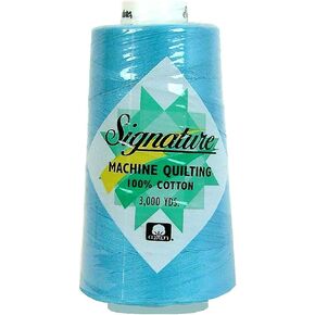 Signature Thread Cotton Qlt 40wt 3000yd Soft Cyan, 3000 yd, Blue