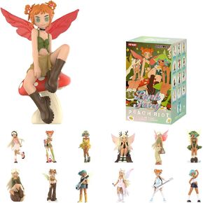 POP MART Peach Riot Punk Fairy Series Figures, Peach Riot Blind Box Figures, Random Design Action Figures Collectible Toys Home Decorations, Holiday Birthday Gifts for Girls and Boys, Single Box