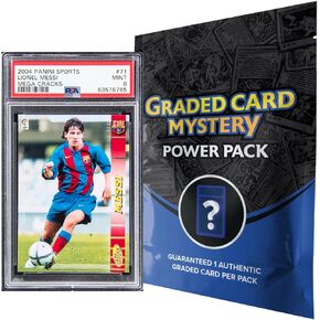 Soccer Graded Card Mystery Pack | PSA Graded Soccer Card | Grade 8+ Guaranteed | Contains One Graded Vintage, Rookie, Legend or Current Star | by Zoo Packs