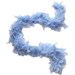Cynthia's Feathers 65g Chandelle Feather Boas Over 80 Colors & Patterns to Pick Up (Light Blue)