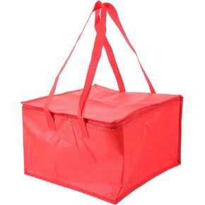 BESPORTBLE Insulated Food Bag Pizza Bags 10inch Large Commercial Catering Bag for Food Transport Thermal Food Carrier Cooler Bags for Catering Shopper Hot Red