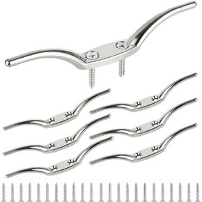 APACALI Metal Rope Cleats Boat Cleat 2 Inch 4 Inch 6 Inch Boat Flagpole Cleat Hook, Boat Deck Dock Cleats with Mounting Screws for Fixed Rope or Home Decor (Blinds Hook Curtains Sun Shade Ropes