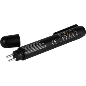 Performance Tool W181 Brake Fluid Moisture Tester - 5 LED Readout, Calibrated for DOT 4, Portable with AAA Battery Included, Not for use on DOT 5