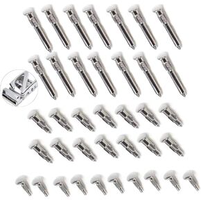 ArrErr 38 Pack Rachet Belt Pin Replacement Screw Side Rivet Fix Plug Nail Pins for Leather Belts Sliding Automatic Buckle Repair Parts Hardware Components