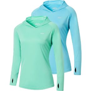 Willit Women's UPF 50+ Sun Protection Hoodie SPF Shirt long sleeve Hiking Fishing Outdoor Shirt Lightweight Hoodie