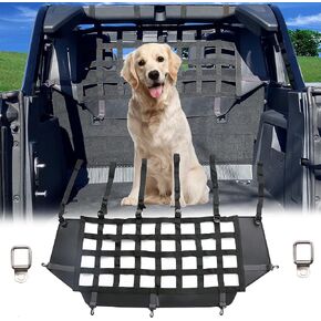 BESTAOO for Ford Bronco Dog Car Barrier, Pet Net Vehicle Safety Mesh Dog Divider for Ford Bronco Accessories 2021 2022 2023 2024 4-Door, Fits Trunk Cargo Area, Easy to Install