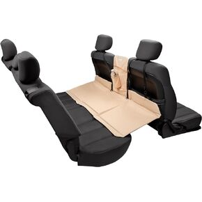 Kurgo Dog Backseat Bridge Car Extender, Seat Bridge for Dogs, Padded Pet Car Barrier, Reversible, Water Resistant, Universal Fit, Cup Holder & Pocket, Up to 100 lbs
