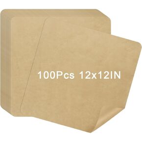 100Pcs 12-inch Air Fryer Parchment Paper Squares Baking Parchment for Cuisinart Air Fryer Cuisinart Convection Toaster Oven,