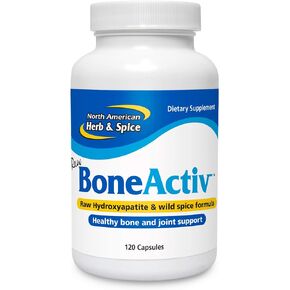 NORTH AMERICAN HERB & SPICE BoneActiv - 120 Capsules - Bone & Joint Support - MCHA, Sage, Rosemary, Oreganol P73 Oregano Oil - Non-GMO - 30 Servings