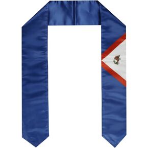 Pasksamtu American Samoa Flag Graduation Stole Sash for Study Aboard International Students Abroad Adult Unisex- Cool Graduation Shawl Sash Stole Wraps Scraf