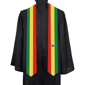 ASETKAT Ethiopia Country africa flags Graduation Stole scarf class of 2024 Graduation Sash for Study Aboard International Students