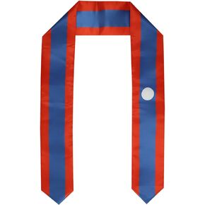 Pasksamtu Laos Flag Graduation Stole Sash for Study Aboard International Students Abroad Adult Unisex