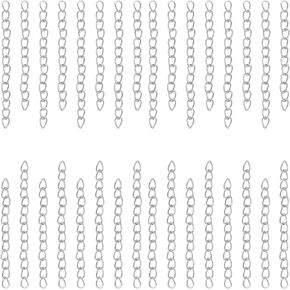 100Pcs Necklace Chain Extender for Jewelry Making,Stainless Steel Bracelets Extender Bracelet Chain Extender Chain Extension Tails for Necklaces Bracelet,Anklets,Jewelry Making Supplies(Silver)