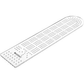 OLYCRAFT Cribbage Board Template 3.7x15 Inch 3-Track Clear Acrylic Router Templates with 2.7mm Hole Track Style Woodworking Project Kit DIY Router Guide Kit for Game Templates for Card Game DIY