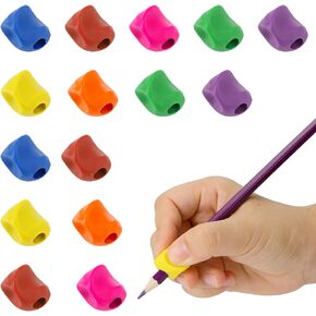 Pencil Grips for Kids Handwriting,Pencil Grips Pencil Grippers 15PCS Pencil Grip for Kids Pencil Holder Finger Posture Correction Training Writing AIDS for Preschooler Toddler Kindergarten