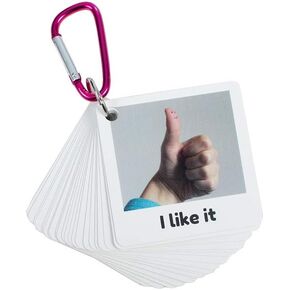 Show to Tell Communication Cards: Basic Phrases with Book Ring - Heavy Duty