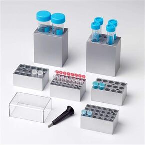 Benchmark Scientific BSH100-1213 Block, No Lid, 15 x 12-13 mm Tubes and Vacutainers, 60 mm Tall