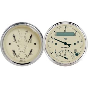 Auto Meter 1820 Antique Beige Quad Gauge/Tach/Speedo Kit