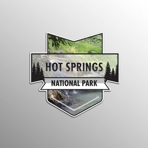 Hot Springs National Park Magnet | 4.7-Inch by 4.5-Inch | 2-Pack | 30 MIL Heavy Duty Magnetic Material | MPD942