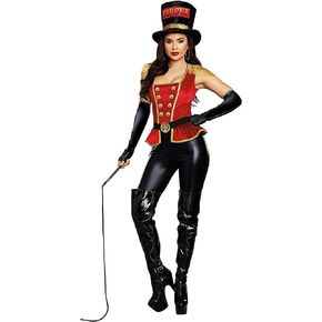 Dreamgirl Adult Ringmaster Costume, Womens Flirty Lion Tamer Circus Halloween Costume