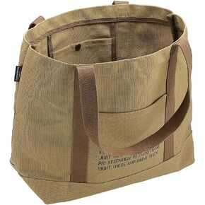 CAMPINGMOON Open Top Canvas Tote Bag Long Handle Camping Gear Storage Case B-189