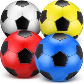 4 Pcs Soccer Ball with Pump Official Size Indoor Outdoor Sports Soccer for Child Adult Players Game Training Back to School Gift