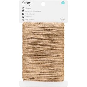 KINGLAKE 2mm Natural Jute Twine String 164 Feet Long Twine String for Crafts, Arts, Gift Wrapping, Packing, Gift Tags, Wedding, Home Decor