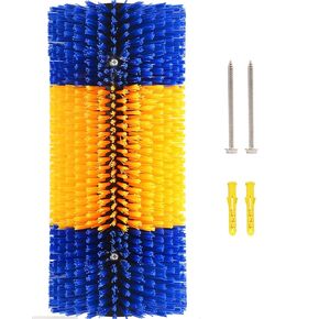 KUNBEIEN 2PCS Livestock Scratch Brushes, Horse Scratcher Full Massage Brush Kit, Relieve Itching on the Back of Livestock, Suitable for Livestock, Horse, Cattle, Sheep, Pig(Yellow)