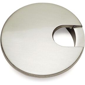 Cosmas® 50203SN Satin Nickel 2-1/2" Two Piece Zinc (Metal) Desk Grommet - 3" Overall Diameter