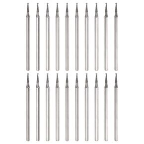 HARFINGTON 20pcs Diamond Grinding Head 2.5mm Dia 3/32" Shank Carving Drill Bits Spherical Head Rotary Tool for Grinding, Polishing, Engraving Jade, Jewelry, Stone, Ceramic