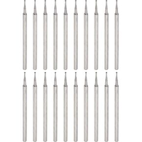 HARFINGTON 20pcs Diamond Grinding Head 2.5mm Dia 3/32" Shank Carving Drill Bits Spherical Head Rotary Tool for Grinding, Polishing, Engraving Jade, Jewelry, Stone, Ceramic in Kuwait
